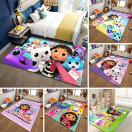 MINISO Disney Gabbys-Ковер для кукольного домика, нескользящий мягкий прикроватный коврик для спальни, диван, журнальный столик, большой ковер для украшения дома