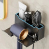 Настенный держатель для фена для полки для ванной комнаты Dyson без сверления, пластиковая подставка для фена, органайзер для ванной комнаты