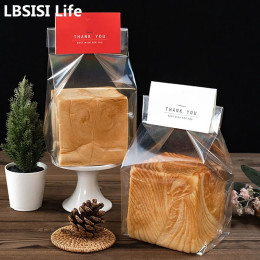 LBSISI Life, сумки для тостов ручной работы, рождественские свадебные самостоящиеся багетные пончики, сделай сам, сумка для выпечки на заказ с подносом, 50 шт.