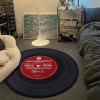 Ковер VIKAMA Record Music Cd, круглый игровой стул, напольный коврик, украшенный для гостиной, гостиной, нескользящий ковер большой площади