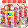 100/10 шт., игрушечные шарики для домашних животных, интерактивные радужные шарики из ЭВА, игрушки для дрессировки кошек и собак, мягкие автоматические шарики для прыжков, товары для игр для домашних животных