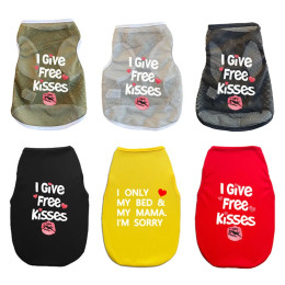 S-2Xl Kiss Pet Print Одежда для собак Весенне-летний дышащий сетчатый жилет