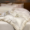 Роскошный комплект постельного белья King Size с вышивкой 600TC, египетский хлопок, мягкий гладкий пододеяльник, комплект простыней, простыня, наволочки