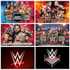 Борцовский триатлон WWE тематический фон для фанатов, украшение для вечеринки в честь дня рождения, баннер, постер с золотым поясом, реквизит для фотосессии, подарки