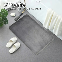 Коврик для ванной комнаты VIKAMA Sponge: быстропоглощающий, мягкий и нескользящий коврик для входа в ванную комнату и домашних дверных проемов