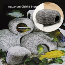 1 шт. Cichlid каменная пещера аквариум пруд орнамент украшения креветки разведение керамики