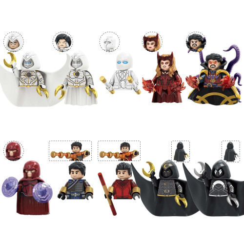TV6208 MOC Moon Knight мультяшная модель кирпичи мини фигурки героев совместимые головоломки строительные блоки игрушки детские подарки на день рождения