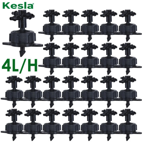 Капельное орошение 2L/4L/8L устойчивый поток капельница 4-полосный поперечный соединитель сельское хозяйство Капельное орошение воды капельная стрела фитинги 20 комплектов