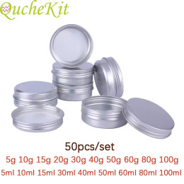 Баночки из олова 5 10 15 20 30 40 50g 50 шт., алюминиевые баночки для бальзама для губ, жестяной контейнер с крышкой с винтовой резьбой, коробка для чайных банок, 10 г, 1 5g, 20 г, 30 г, 40 г, 50 г, 60 г, 80 г, 100 г