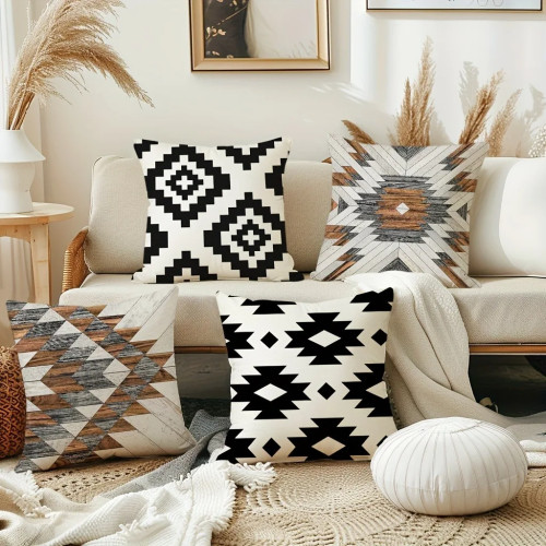 Modern fashion home decoration pillowcase geometric pattern design living room sofa cushion cover room decoration