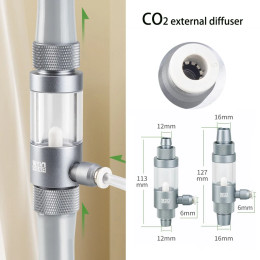 Аквариумный диффузор CO2, сдержанный, быстрая вставка, антирефлюксный, внешний распылитель CO2, внешний распылитель для аквариума, диффузор CO2