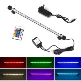 Светодиодные фонари для аквариума RGB, подводные фонари для аквариума, IP68, водонепроницаемые погружные фонари с дистанционным управлением, меняющие цвет рыбы