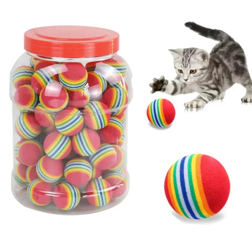 Игрушечные шарики для кошек, интерактивные для домашних кошек, лучший любимый подарок котенка, мягкий пенопластовый шарик, погоня, тихие играющие кошки, товары для домашних животных