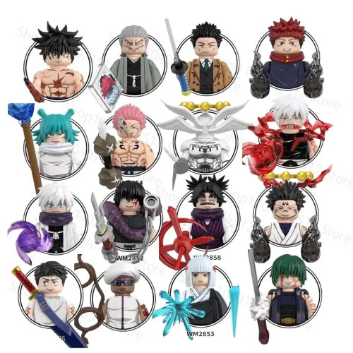 WM6202 WM6200 Jujutsu Kaisen Bricks Gojo Yuta Совместимые фигурки головоломки мультяшная модель строительные блоки игрушки подарки на день рождения