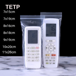 TETP 100 шт. прозрачные длинные пакеты с застежкой-молнией для домашнего пульта дистанционного управления