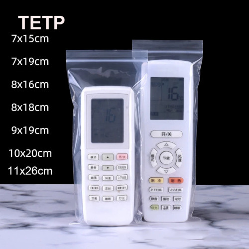 TETP 100 шт. прозрачные длинные пакеты с застежкой-молнией для домашнего пульта дистанционного управления