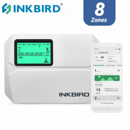 Умный пульт INKBIRD, устройство для контроля орошения дома и улицы, 8 зон, Wi-Fi, таймер, бесплатное приложение, монитор, защита от дождя