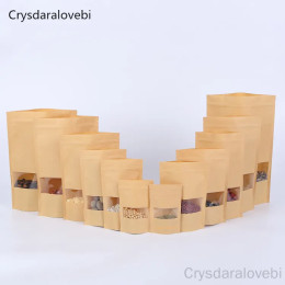 Пакеты из крафтовой бумаги с застежкой-молнией, 100 шт.