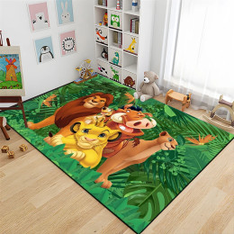 Disney The Lion King Pattern 3D Большая площадь Детские ковры для дома Гостиная Детская комната Детские коврики Спальня Диван Коврик Коврики