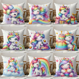Наволочки Dreamy Rainbow Unicorn · Fairy-tale Romantic Home Premiums Чехлы на диван для гостиной, украшения спальни