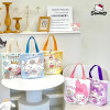 Холщовая сумка Kawaii Sanrio Cinnamoroll, сумки на плечо с героями мультфильмов «Hello Kitty», Kuromi, повседневная сумка для покупок Pochacco, мелодия, подарки для девочек