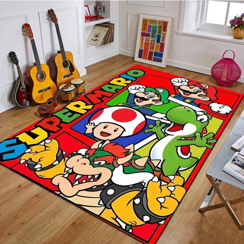 MINISO мультфильм Super Mario Bros. игровой ковер детская игра Нескользящий мягкий напольный коврик для гостиной, спальни, украшения дома