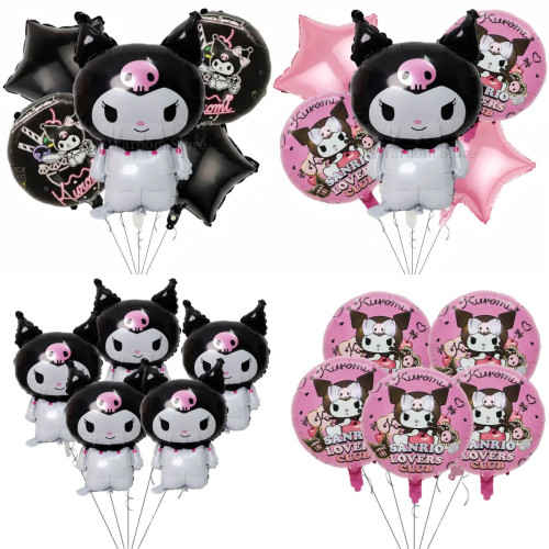 MINISO Воздушные шары Kuromi Декор для дня рождения Kuromi Inflatate Helium Globo Воздушный шар из фольги на день рождения Милая игрушка для девочек Подарки Праздничные принадлежности