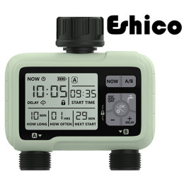 Eshico HCT-326 Super Timing с 2 выходами, таймер для воды, точный полив, автоматическое орошение на открытом воздухе, полностью регулируемая программа