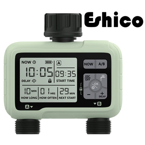 Eshico HCT-326 Super Timing с 2 выходами, таймер для воды, точный полив, автоматическое орошение на открытом воздухе, полностью регулируемая программа