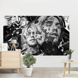 Lil Peep Рэпер Гобелен Настенный Тапиз 3D Печать Ковер Мода Искусство Богемный Ветер Хиппи Декор Спальни