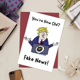 1 шт., забавная креативная открытка на день рождения Трампа для пожилых людей, подарок на день рождения, забавная открытка, саркастический старый подарок, президентская тема
