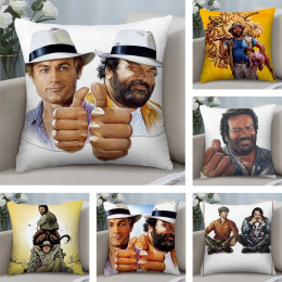 T-Terence Hill and Bud S-Spencer наволочка короткие плюшевые наволочки диван декоративная домашняя двусторонняя наволочка с принтом