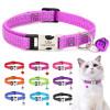 Персонализированный ошейник для кошек, светоотражающие нейлоновые ошейники для щенков и кошек, регулируемое ожерелье для котят, маленьких собак с колокольчиком, по индивидуальному заказу для кошек