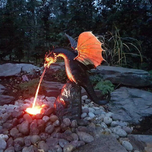 Прецизионное литье, огнеупорная скульптура дракона, водный плащ, полимерный фонтан, маджестическая скульптура дракона, украшение для дома и сада