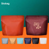 StoBag 20 шт., упаковка для кофейных зерен с/без клапана, алюминиевая фольга, молния, термосваривание для орехов, многоразовый мешок для хранения порошка