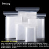 StoBag 50/100 шт. полиэтиленовые прозрачные пластиковые пакеты на молнии толстые самозапечатывающиеся прозрачные пакеты для упаковки пищевых продуктов водонепроницаемые многоразовые
