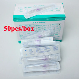 50 шт. одноразовый внутривенный катетер IV Cannula с крыльями 22 г 24 г 26 г
