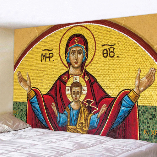 Церковные фрески с Христом, психоделические сцены, домашний декор, искусство, хиппи, бохо, таро, ангелы, красивый декор для комнаты, настенное украшение