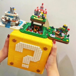 MOC 2064 шт., игра с вопросительным знаком, модульные строительные блоки, игрушки для мальчиков и девочек, комплект, модель для взрослых, кирпичи, рождественский фестиваль, вечерние подарки