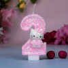 1 шт., милые цифровые свечи Sanrio «Hello Kitty», креативные кавайные мультяшные узоры, украшения для вечеринки, аксессуары для торта на день рождения
