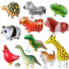 Милые прогулочные животные, фольгированные шары, домашнее животное, кошка, жираф, динозавр, лягушка, прогулка, гелиевый шар, украшение для детского душа, дня рождения, вечеринки s
