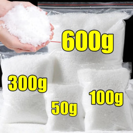 600/50 г искусственный белый снежный порошок DIY Рождественская елка снежинки Рождественский сухой снег порошок вечерние домашние сцены реквизит поставки Декор