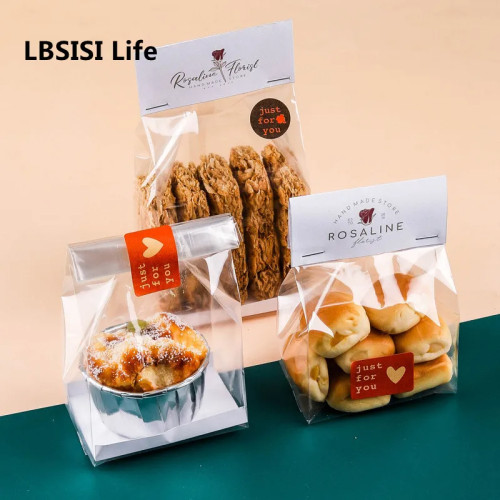 LBSISI Life 50 шт., пластиковые пакеты для выпечки печенья, нуга, упаковка конфет для свадьбы, Ид Мубарак, вечеринка, сделай сам, индивидуальный декор для карт