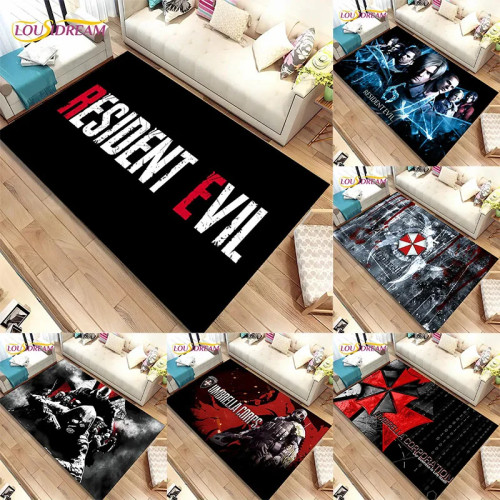 3D R-Resident Evil Gamer ковер для гостиной, спальни, дивана, коврик для двери, украшение дома, детский нескользящий коврик для машинной стирки