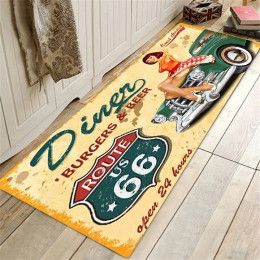 Route 66, дизайн, кухонный напольный коврик, входной коврик, домашний декор, ковер для гостиной, спальни, нескользящий коврик для ванной комнаты, коврик для ног