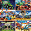 Фон для тематической вечеринки гоночного автомобиля Hot Wheels Wild Racer Boy на первый день рождения, индивидуальный фон для фотосъемки, принадлежности для декора фотобудки