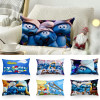 Hot S-Smurfses Double-sided Printing Rectangle Pillow Case Bedside Pillowcase Sofa Cushion S-Seasons Cover Room Home Decoration