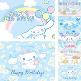 125x80 см мультяшный образ Cinnamoroll фото фон Sanrio Jade Dog для девочек на день рождения баннер для фотосъемки реквизит для стенда