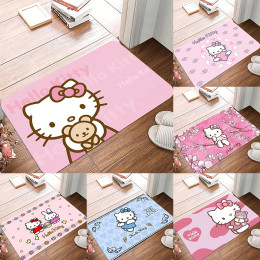 MINISO Kawaii Hello Kittys Коврик для двери, машинная стирка, нескользящий ковер, ковер для гостиной, коврик для спальни, входной напольный коврик