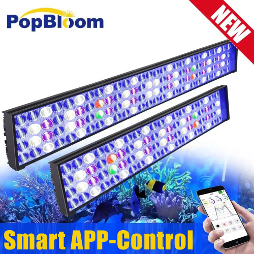 Светодиодная лампа PopBloom для аквариума, светодиодная лампа полного спектра для аквариума, 60-240 см